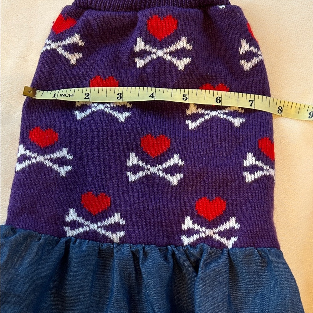 Three Cute Dog Sweaters - Heart & Stripe Designs XS - Picture 2 of 7